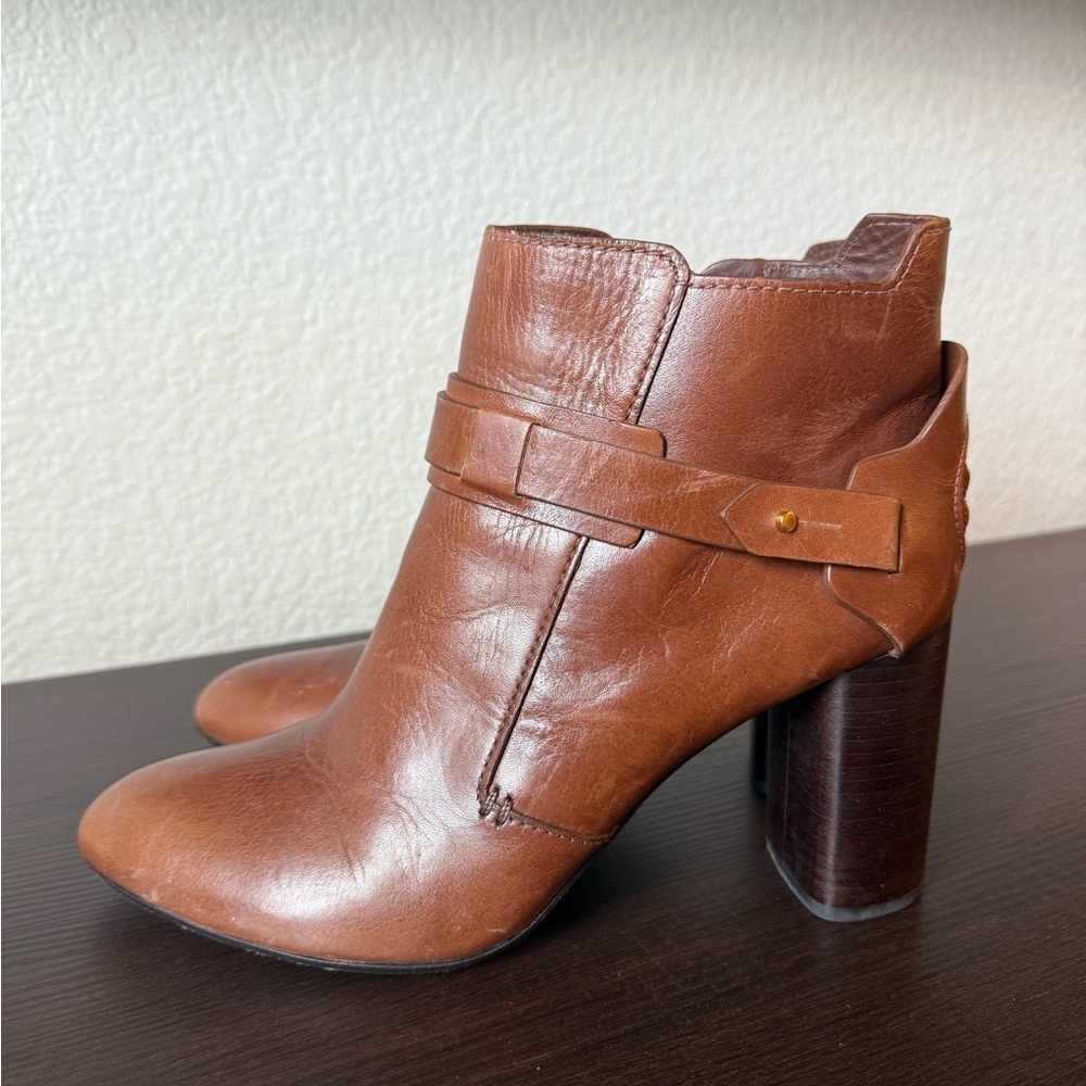Tory Burch Brown Leather Ankle Boots – Size 10